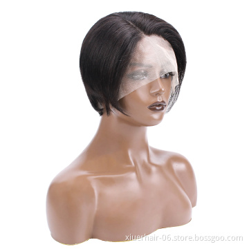 Wholesale Short Brazilian Pixie Cut Curly Wig,Cheap Perruque 13x4 Lace Frontal Pixie Wig,Hd Lace Human Hair Wig For Black Women